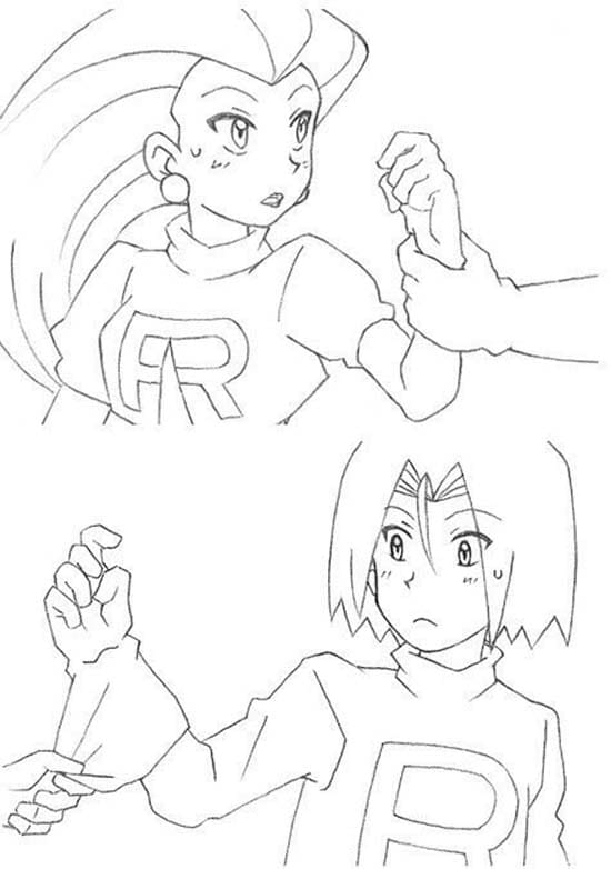 ロケット団 3 ぬりえ