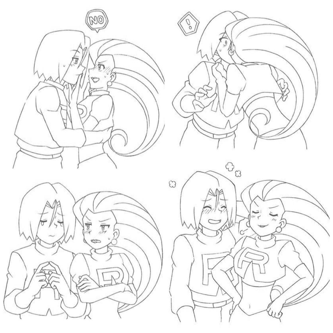 ロケット団 画像フリー ぬりえ