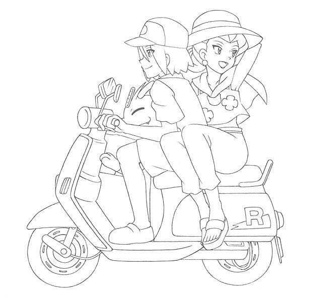 ロケット団 画像 単純 ぬりえ
