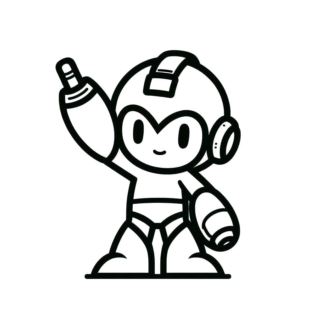 ロックマンを描く印刷可能 ぬりえ