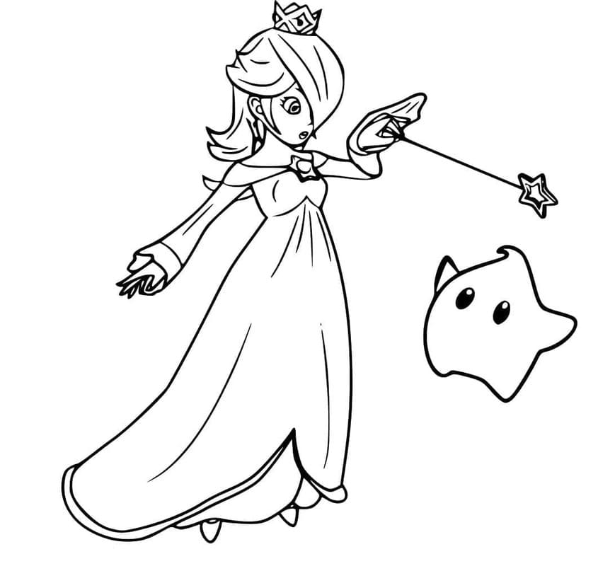 ロゼッタ マリオブラザーズより ぬりえ