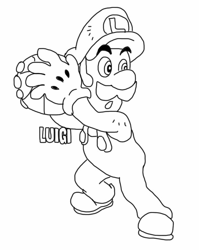 ルイージ 1 ぬりえ