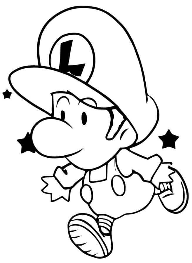 ルイージ ちび ぬりえ