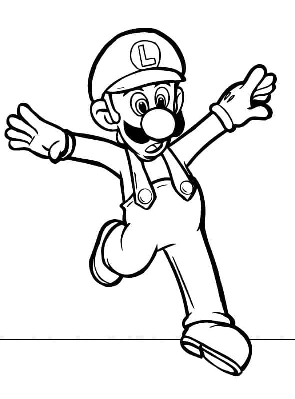ルイージ 画像 ぬりえ