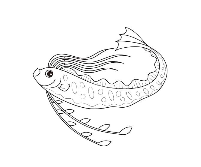 リュウグウノツカイ 4 ぬりえ