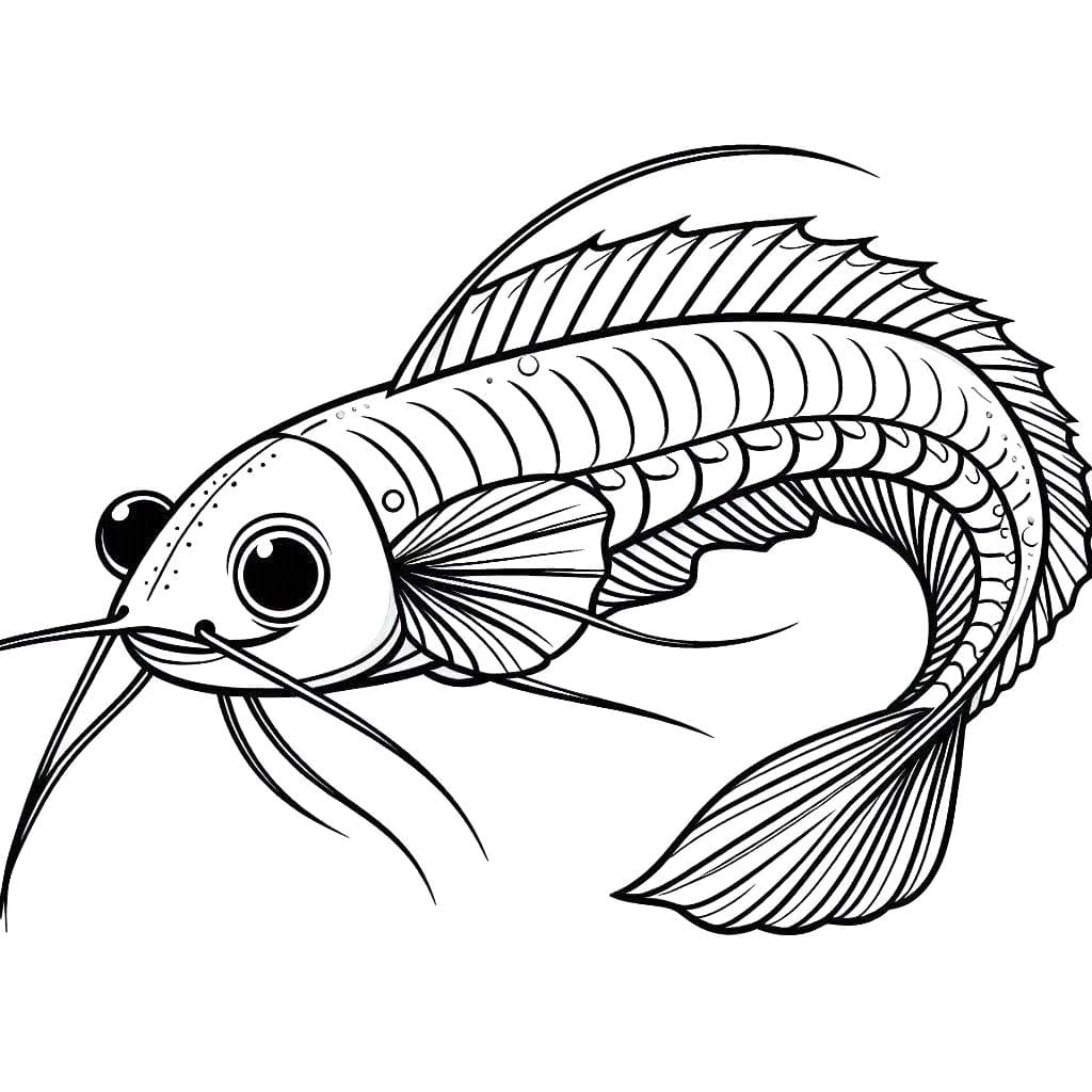 リュウグウノツカイの簡単な描き方 ぬりえ
