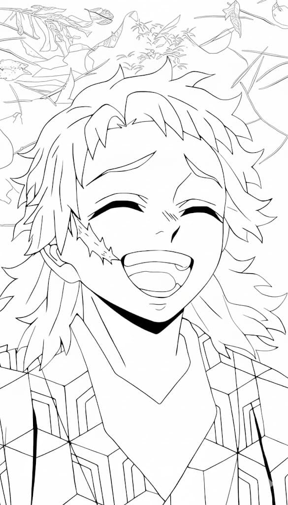 錆兎 印刷 ぬりえ