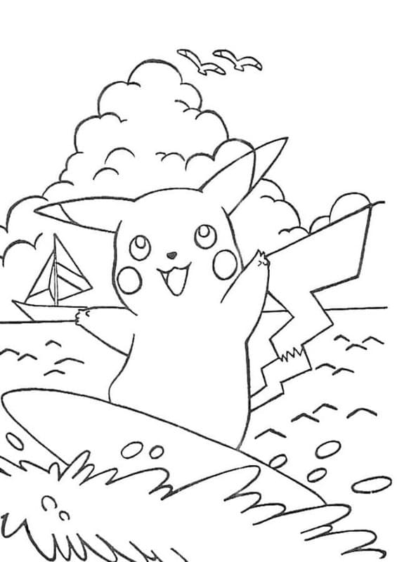 サーフィン 描く ぬりえ