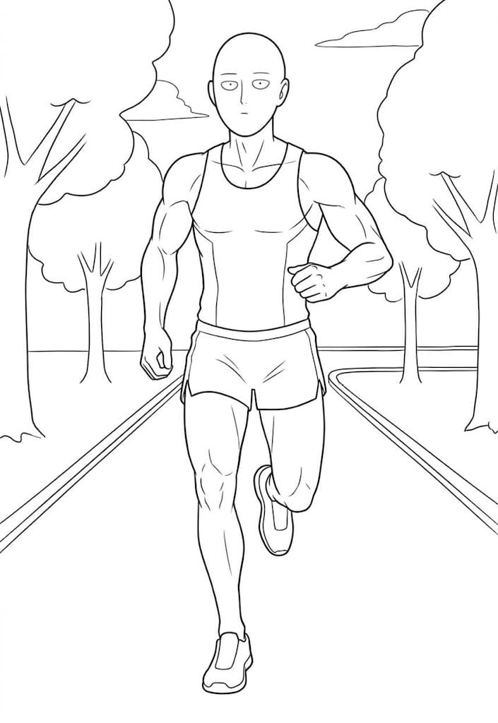 サイタマ 印刷 ぬりえ