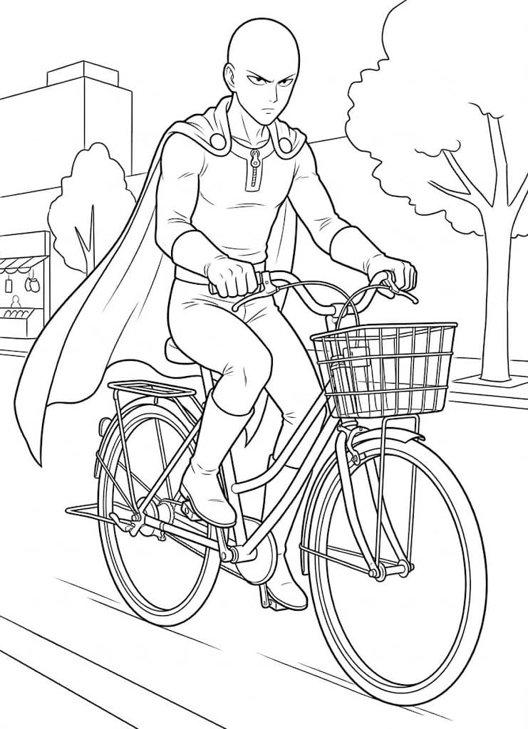 サイタマ 基本的な ぬりえ