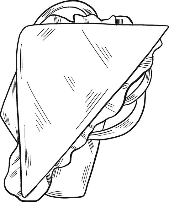 サンドイッチ 画像 ぬりえ