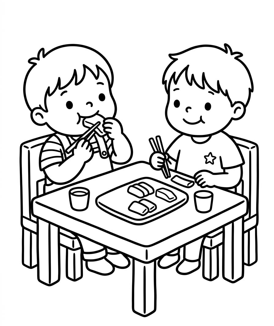 刺身 無料で ぬりえ