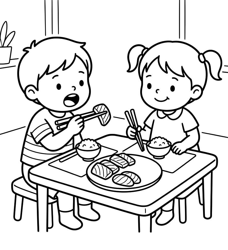 刺身 無料 ぬりえ