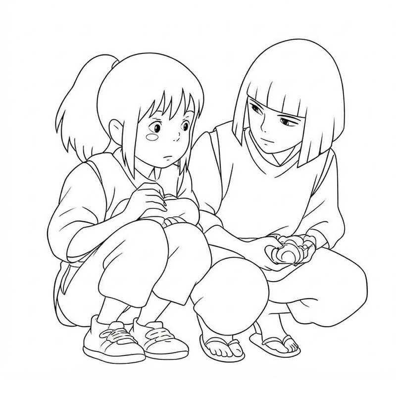 千と千尋の神隠し 描く ぬりえ