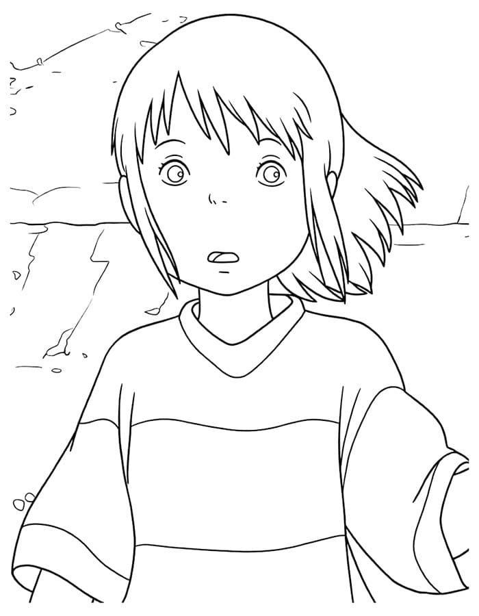 千と千尋の神隠し 単純 ぬりえ