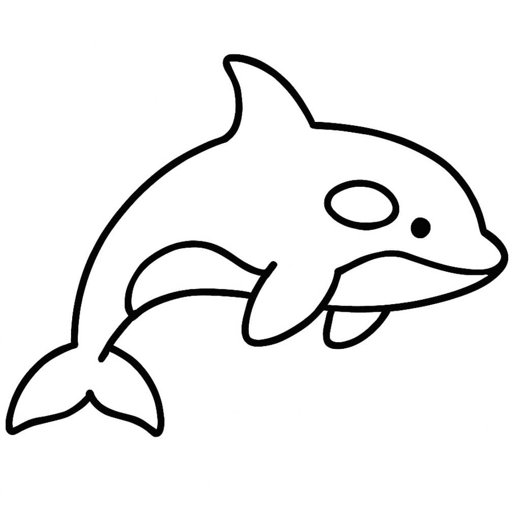 シャチ 印刷可能 ぬりえ