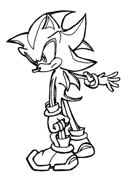 シャドウ・ザ・ヘッジホッグ 描く印刷可能 ぬりえ