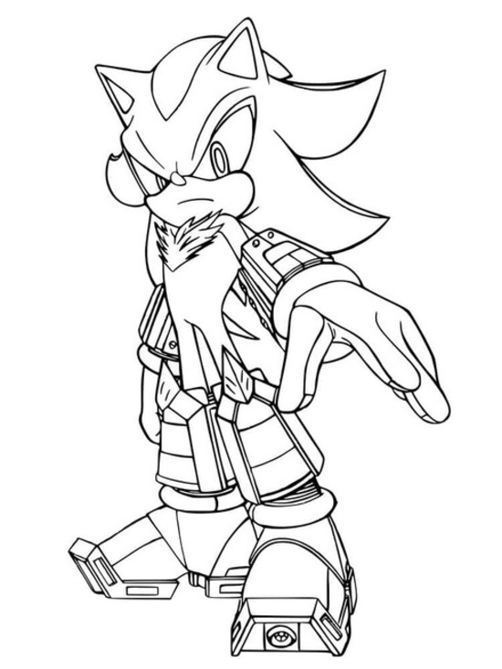 シャドウ・ザ・ヘッジホッグ 描く基本的な ぬりえ
