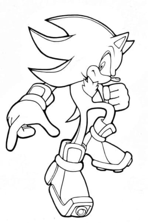シャドウ・ザ・ヘッジホッグ 描く ぬりえ