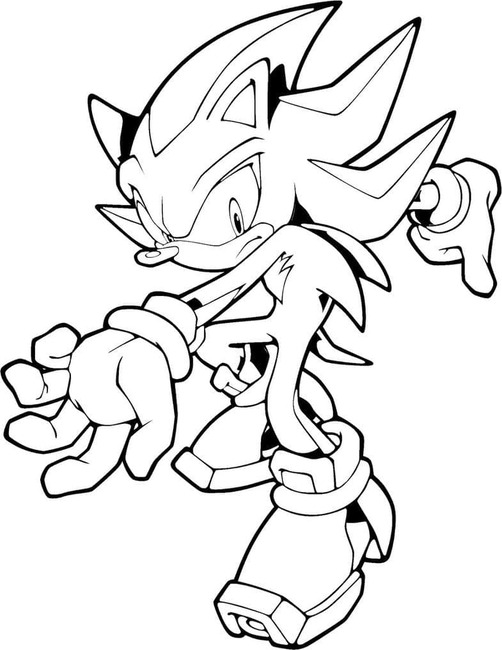 シャドウ・ザ・ヘッジホッグ 基本を描く ぬりえ