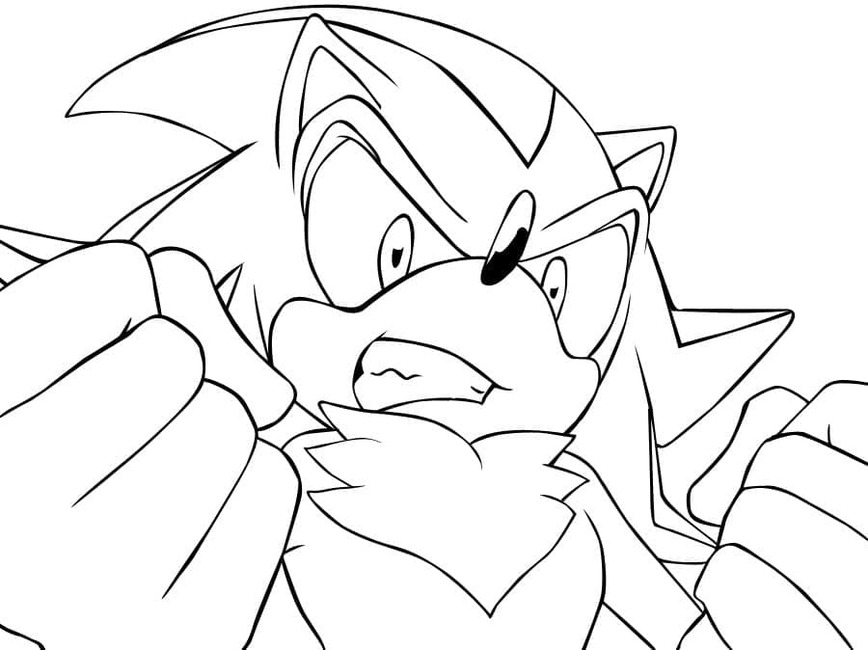 シャドウ・ザ・ヘッジホッグ シンプルに描く ぬりえ