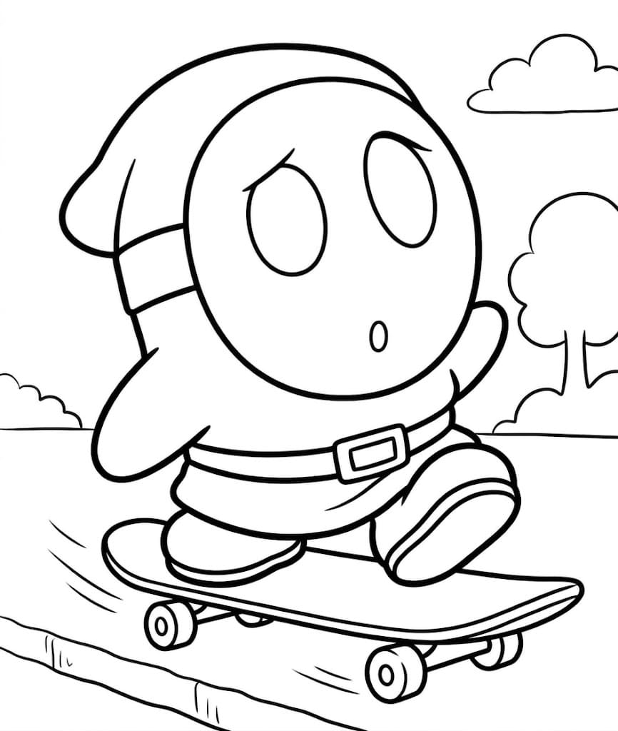 シャイガイ 描画 ぬりえ