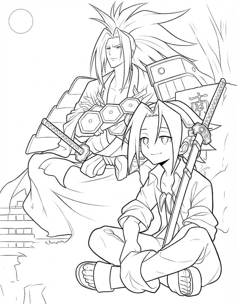 シャーマンキング 描く ぬりえ