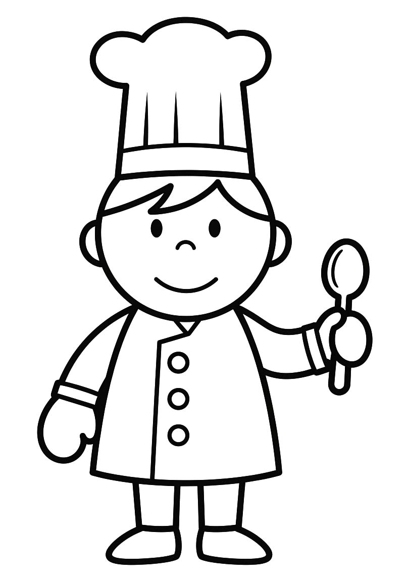 シェフ 描画 ぬりえ