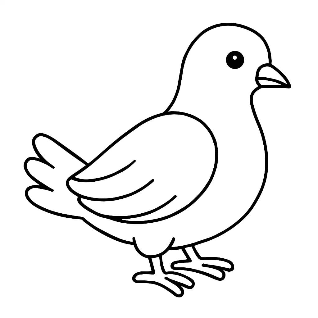 幸せの鳩 ぬりえ