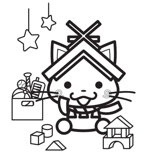 しまねっこ 画像 ぬりえ