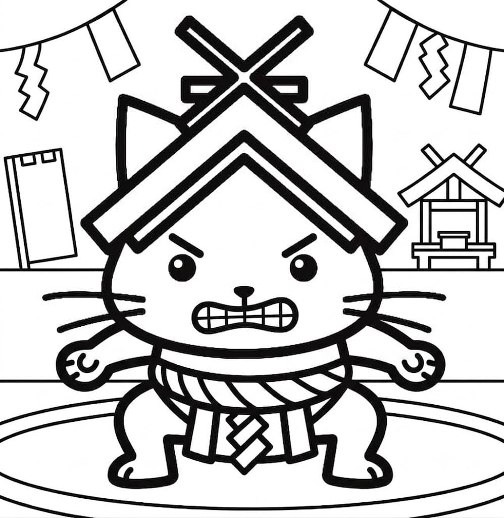 しまねっこ 印刷 ぬりえ