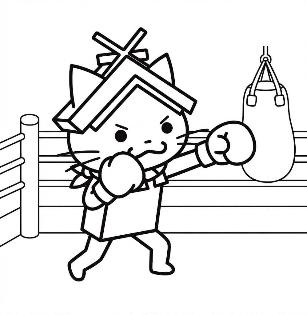 しまねっこ 基本的な ぬりえ