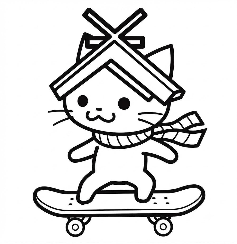 しまねっこ 無料で印刷可能 ぬりえ