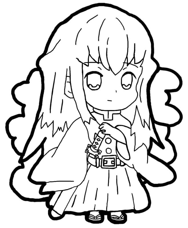 時透無一郎 4 ぬりえ