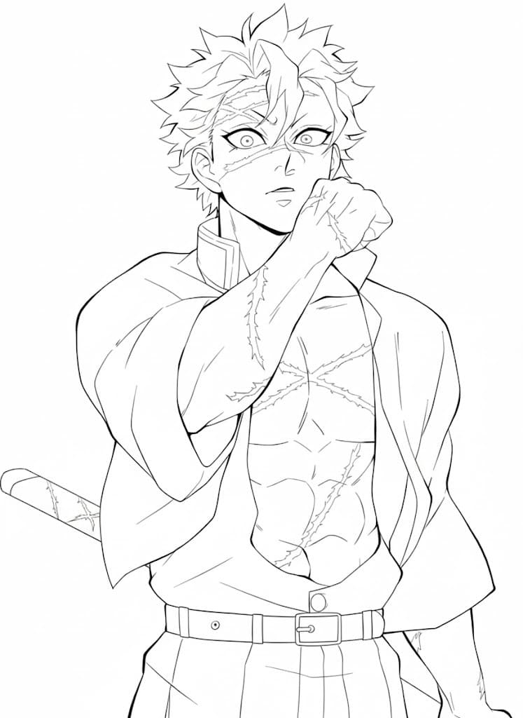 しなずがわさねみ 3 ぬりえ