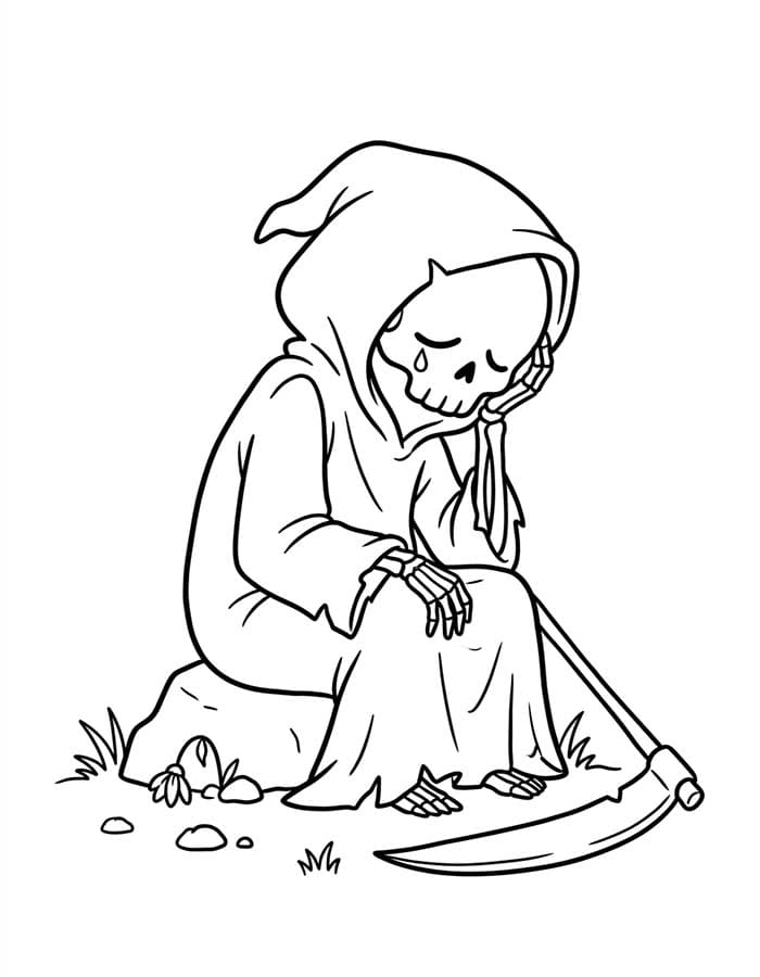死神 描画 ぬりえ
