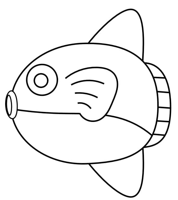 マンボウ ぬりえ ぬりえ