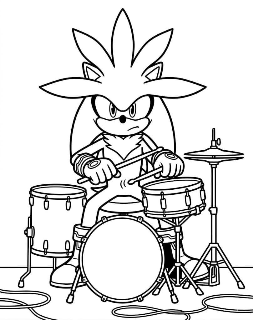 シルバー・ザ・ヘッジホッグ 印刷 ぬりえ