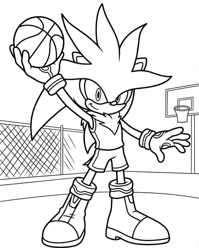 シルバー・ザ・ヘッジホッグ 無料 ぬりえ