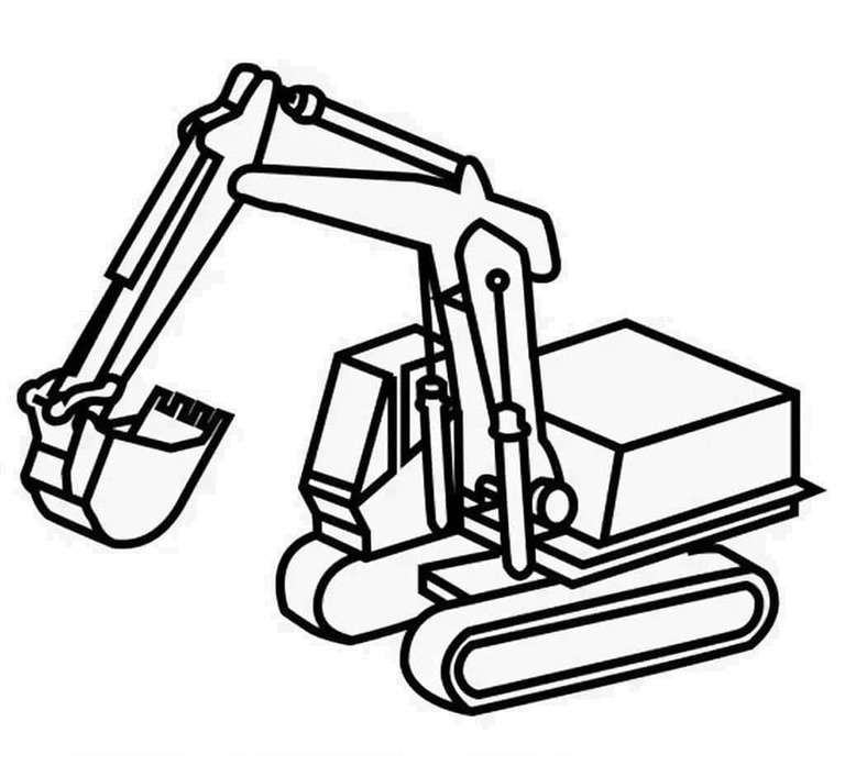 ショベルカー 画像 ぬりえ