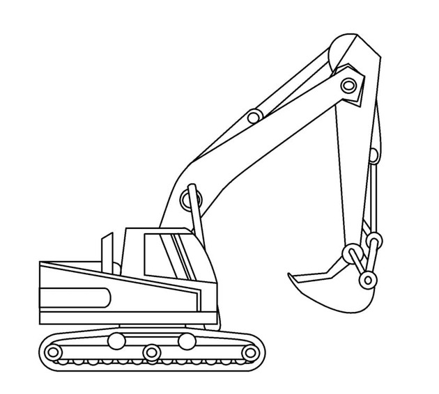 ショベルカー 印刷 ぬりえ