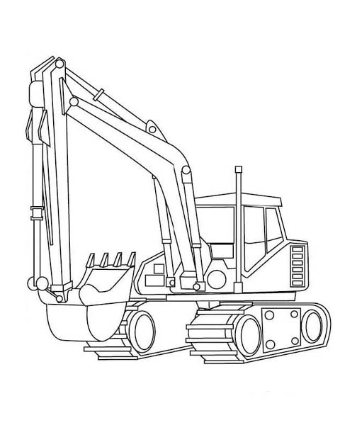 ショベルカー 無料で印刷可能 ぬりえ