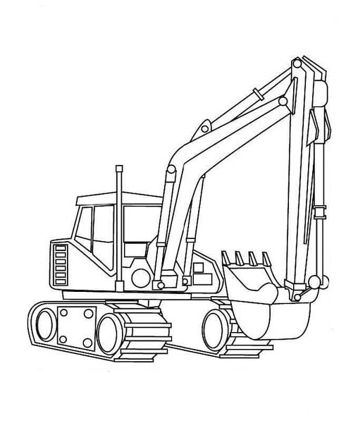 ショベルカー 無料で ぬりえ