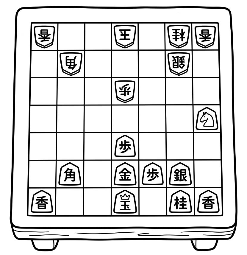 将棋 画像 ぬりえ