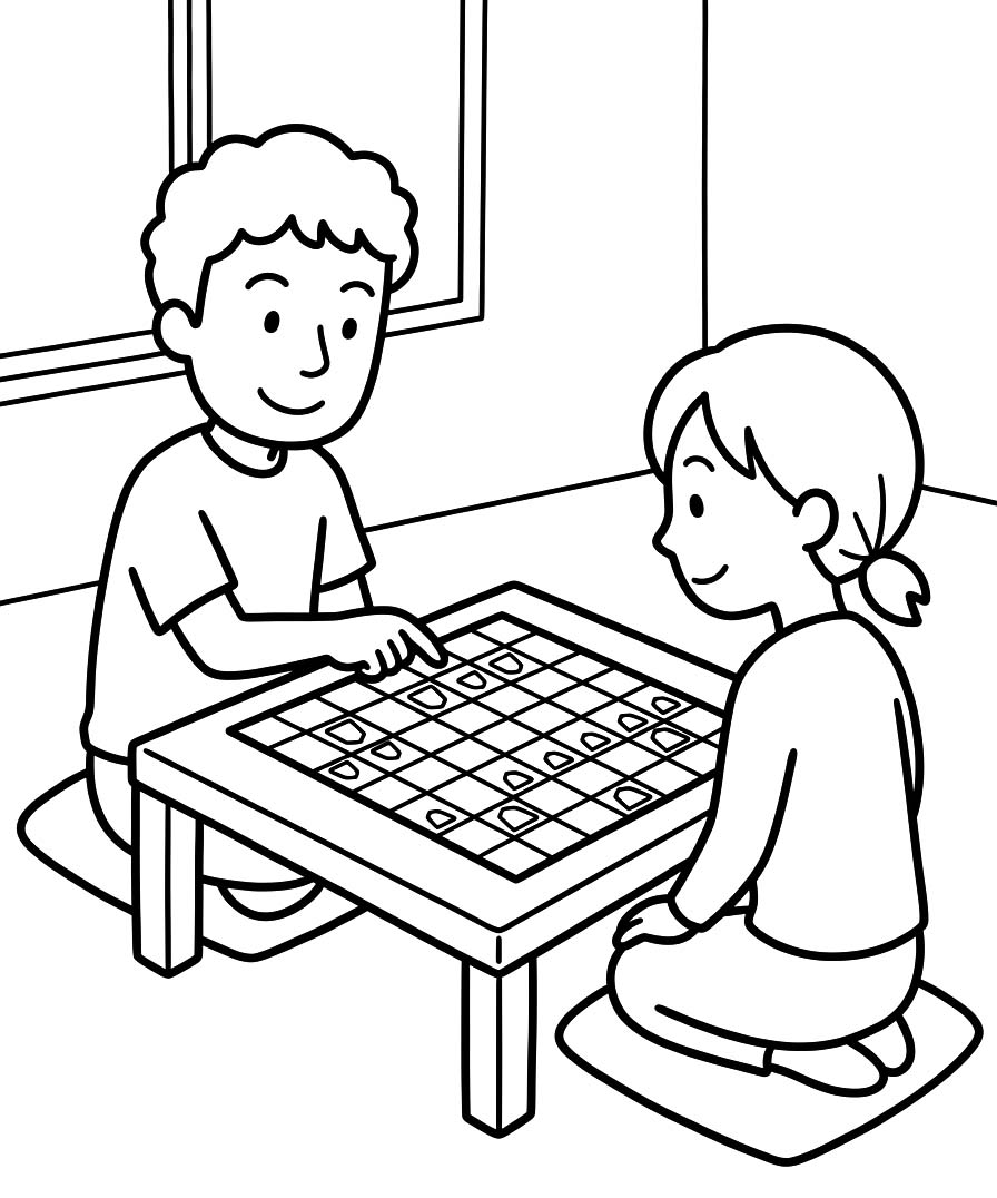 将棋 簡単 ぬりえ