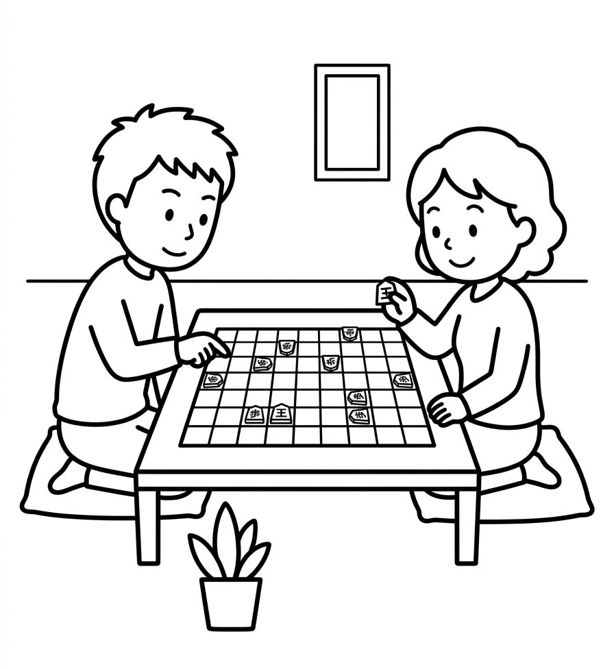 将棋 無料 ぬりえ
