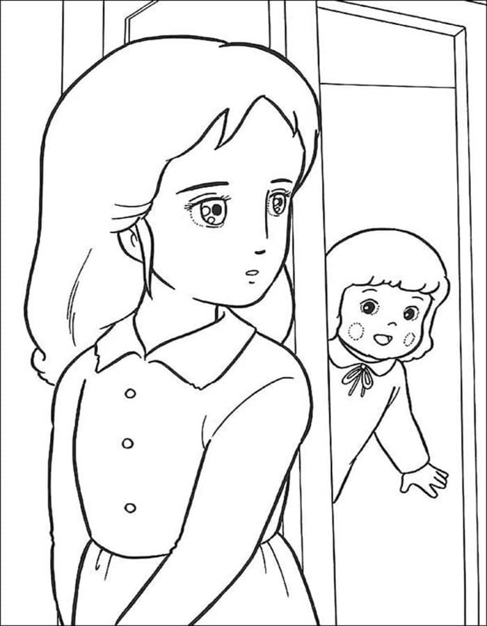 小公女セーラ 印刷 ぬりえ