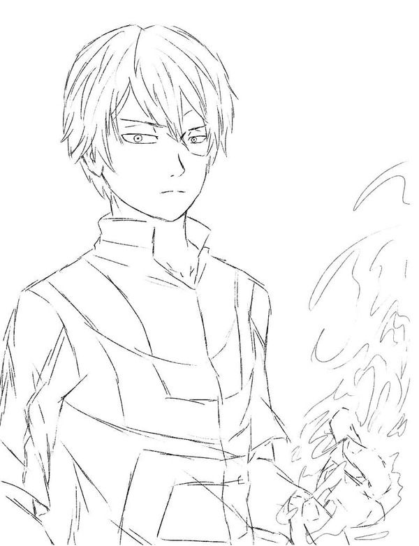 Shoto Todoroki 1 ぬりえ