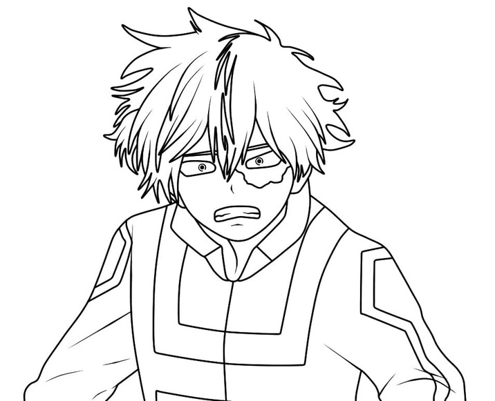 Shoto Todoroki 7 ぬりえ