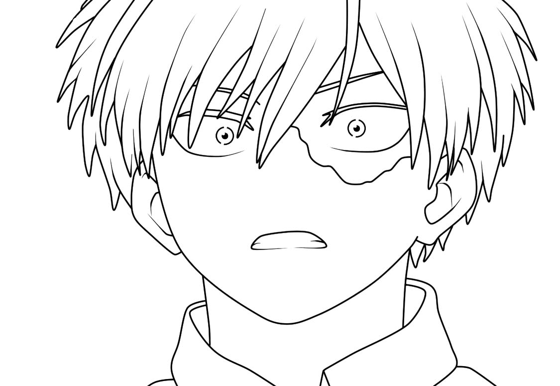 Shoto Todoroki 印刷可能 ぬりえ